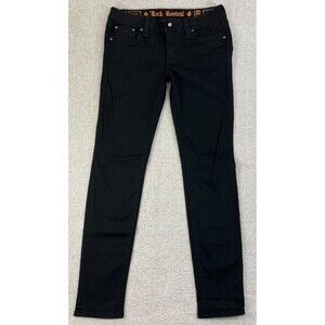 Rock Revival Jeans Beliss Skinny Women's Size 30 Black Stretch Mid Rise